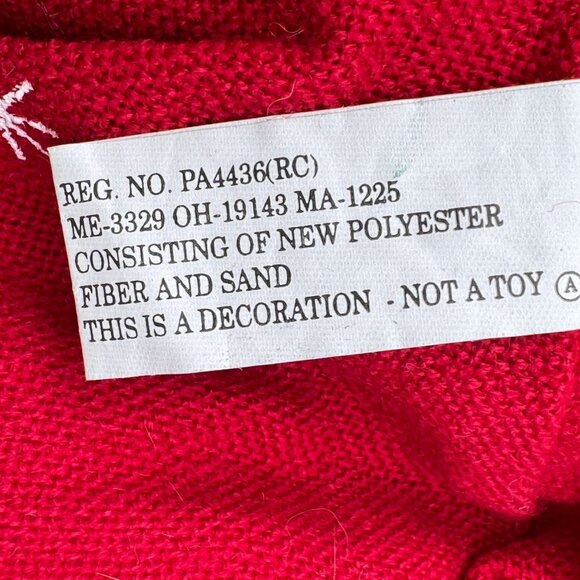 Sterling Inc Stuffed Frog Santa Christmas Shelf Sitter Sandbag Plush 12-Inch Vtg - Picture 6 of 9